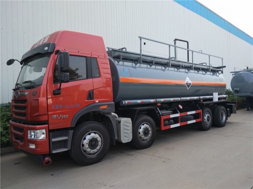 解放悍V前四后六20立方易燃腐蝕品罐式運輸車