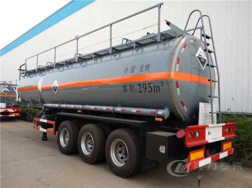 易燃性、腐蝕性物品罐式3軸半掛運輸車